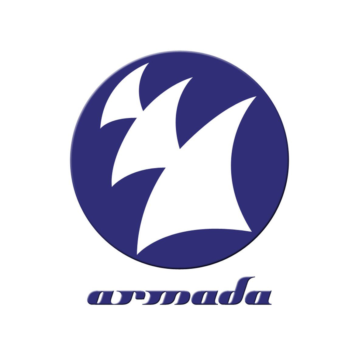 Armada Music-logo: gestileerde witte zeilen in een blauwe cirkel, met daaronder de tekst 