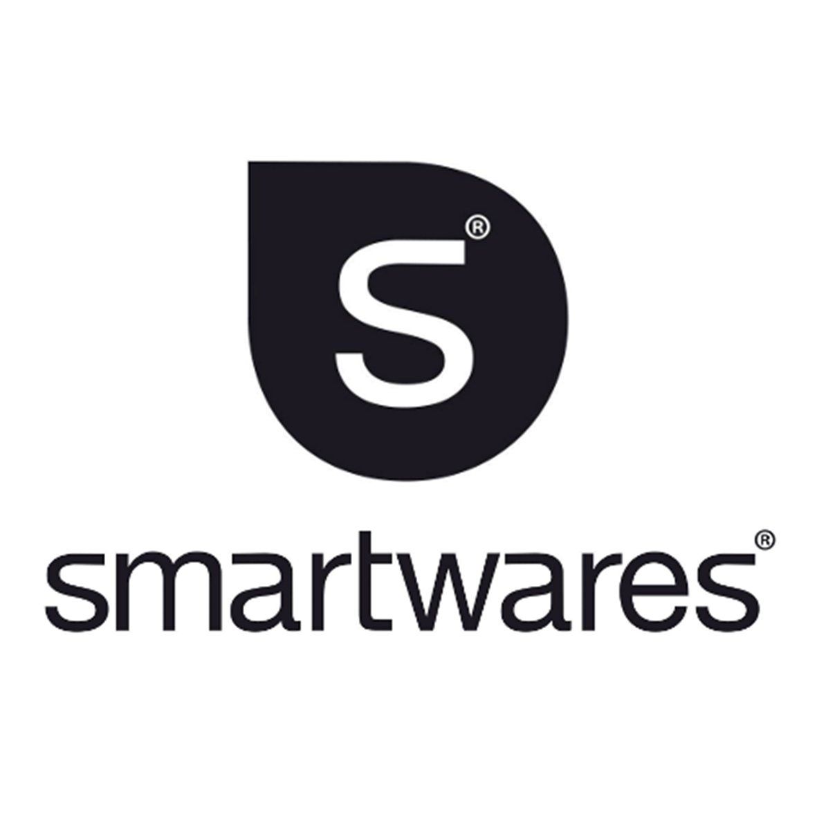 Smartwares-logo: een zwarte druppelvorm met een witte 