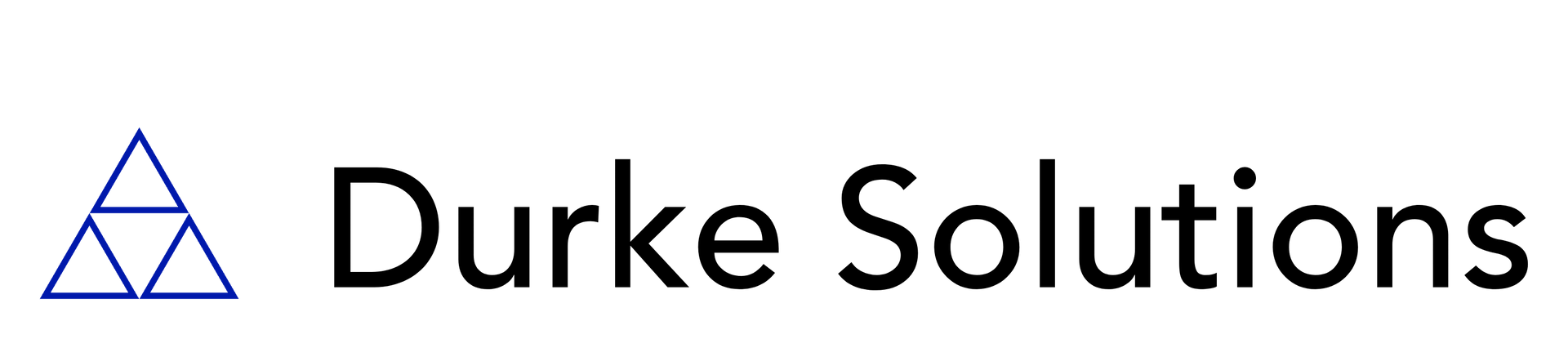 Logo with a blue triangle fractal, next to the text