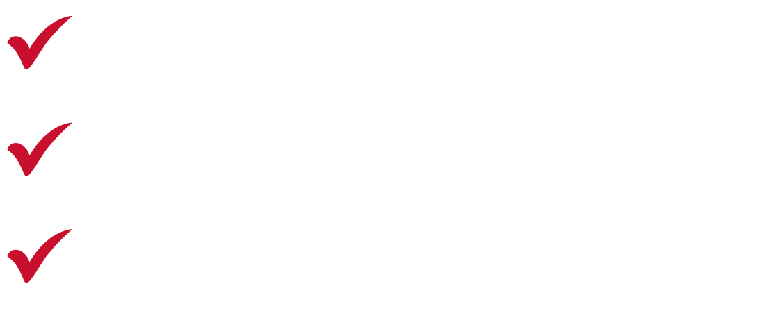 three red check marks on a white background .