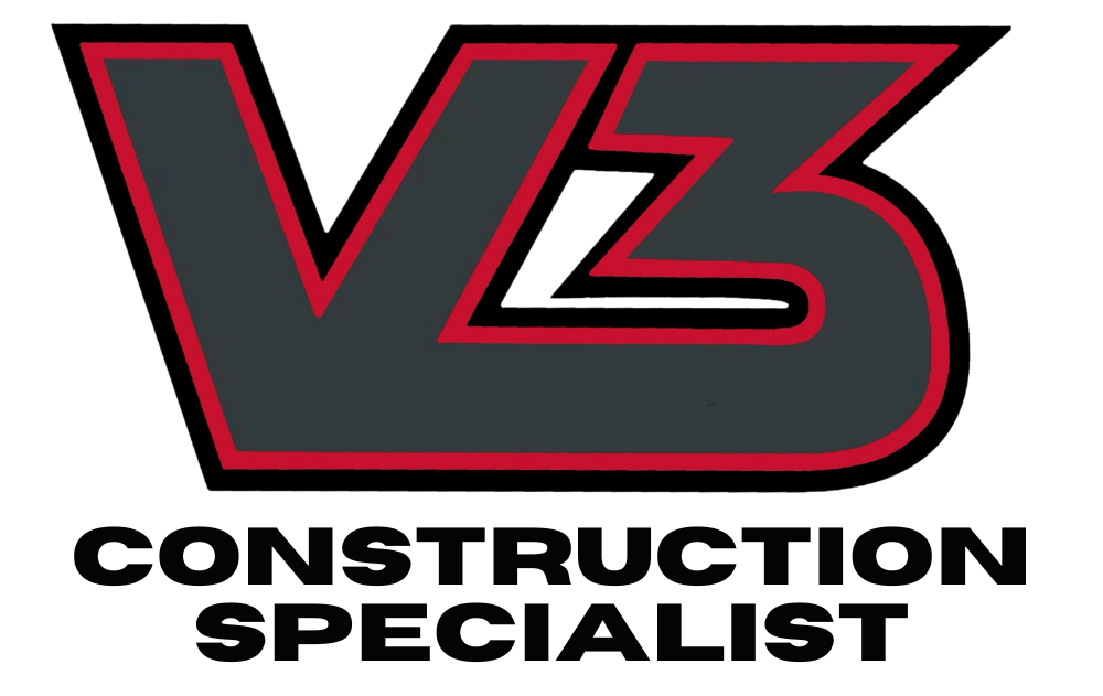 a black and red logo for a construction specialist
