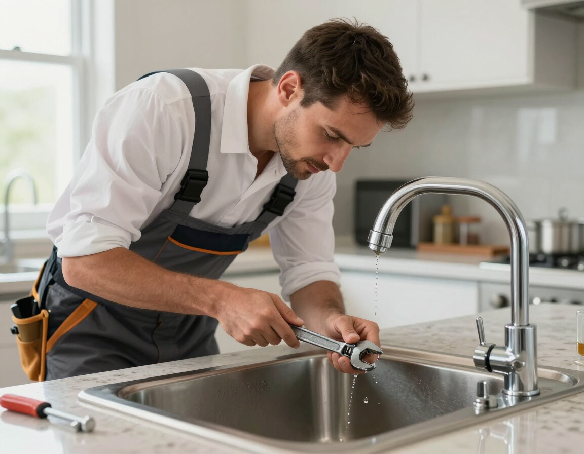 Plumber carrying out maintenance work in Golden Grove