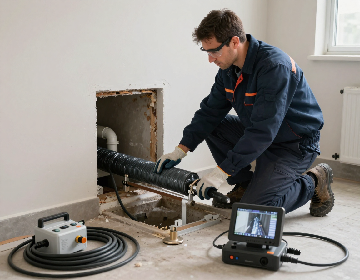 Plumber performing pipe relining in Golden Grove