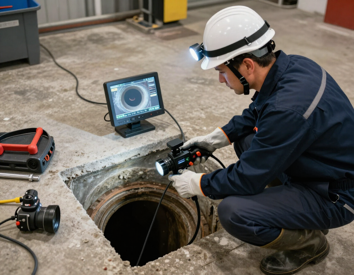 Plumber performing sewer services in Golden Grove