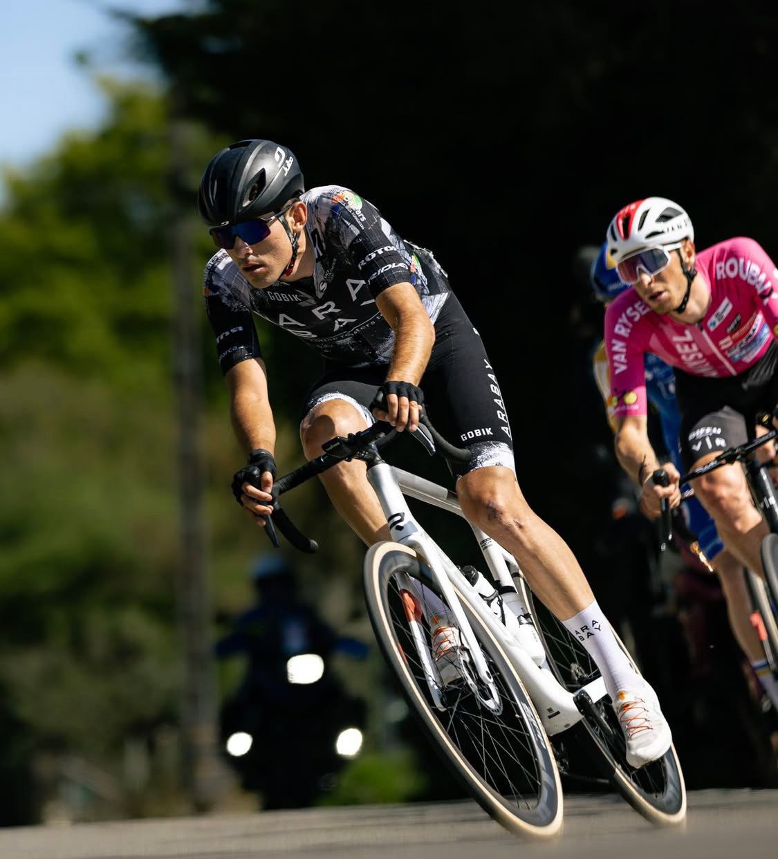 Joan Albert Riera, durante la disputa de la 1ª etapa del Pays de La Loire Tour. Foto: JadePhoto