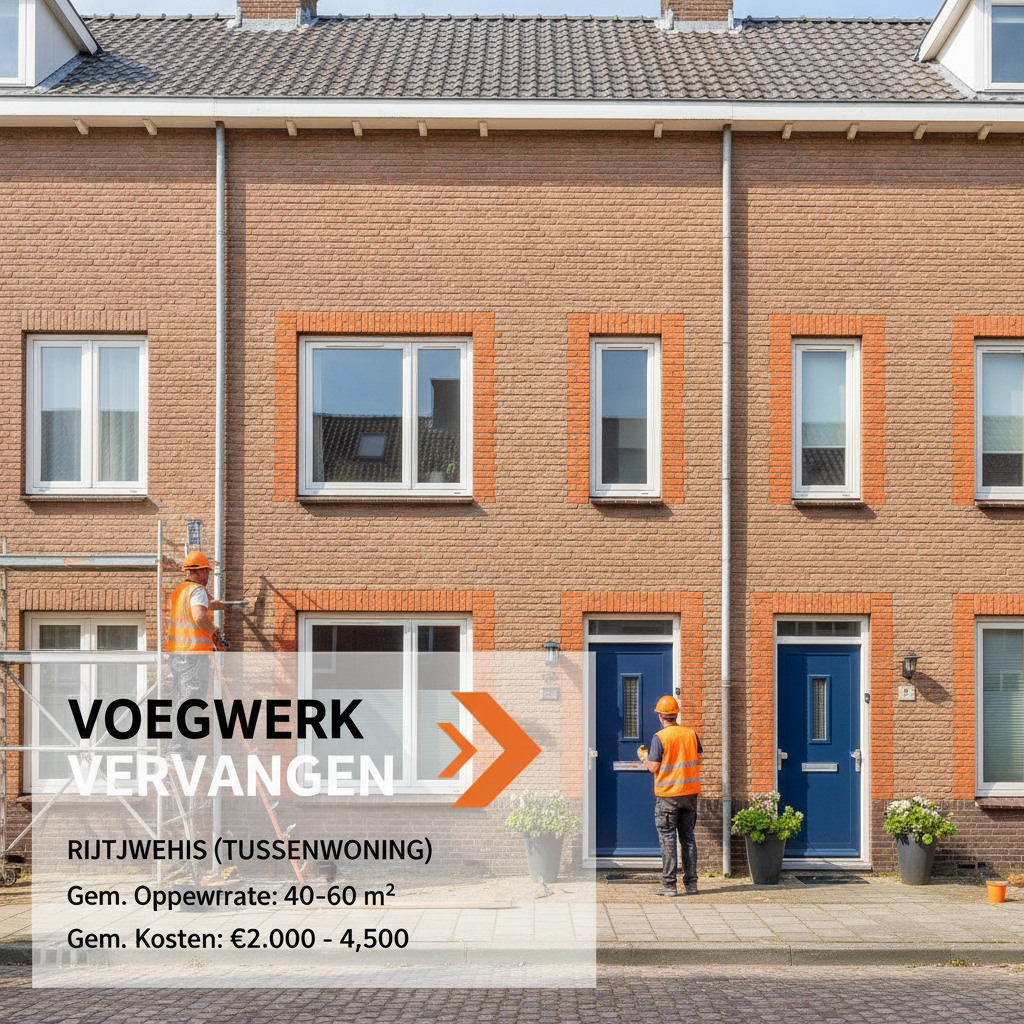 Voegwerk kosten per woningtype met subsidiemogelijkheden