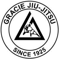 Das Logo für Gracie Jiu-Jitsu ist ein schwarz-weisses Logo mit einem Dreieck in der Mitte.