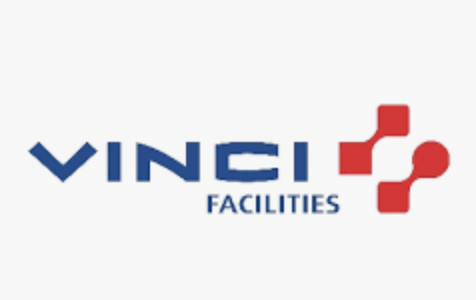 Un logo bleu et rouge pour les installations de Vinci