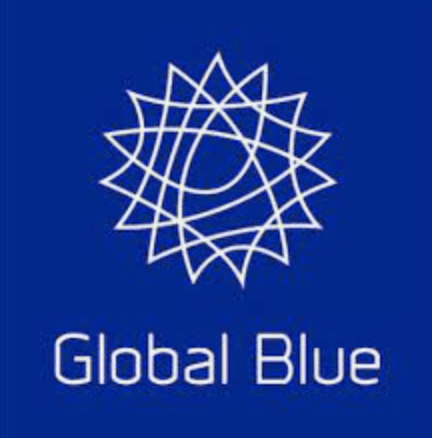 Un logo pour global blue avec une étoile sur fond bleu.