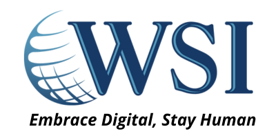 Un logo pour wsi qui dit adopter le numérique, rester humain