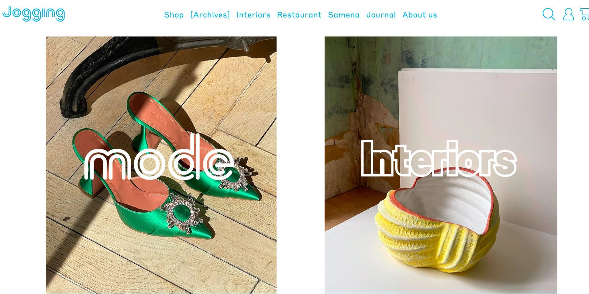 Une paire de chaussures vertes et un bol jaune sont sur un site Web.