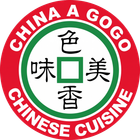 China A GoGo Chinese cuisine logo with red ring, green circle, and black Chinese characters