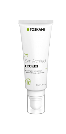 TOSKANI Skin Architect Creme-Tube auf weißem Hintergrund