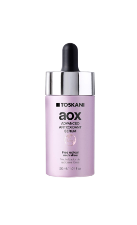 Pinkfarbene Toskani AOX Antioxidantien-Konzentrat-Serumflasche mit Tropfverschluss