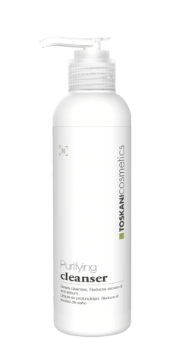 Weiße Pumpflasche des reinigenden Reinigungsmittels mit minimalistischem Etikett
