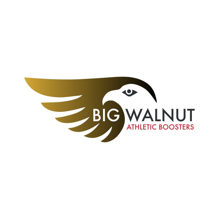 Eagle logo with gold wing,