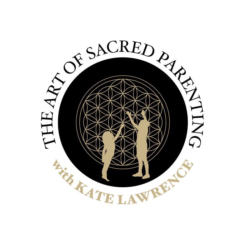 Logo: Silhouette of parent and child reaching toward a gold flower of life symbol.