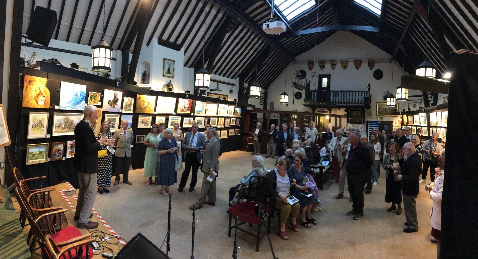 John Bedford (President) invites the Bristol Lord Mayor to open the Annual Exhibition of Paintings (2022).