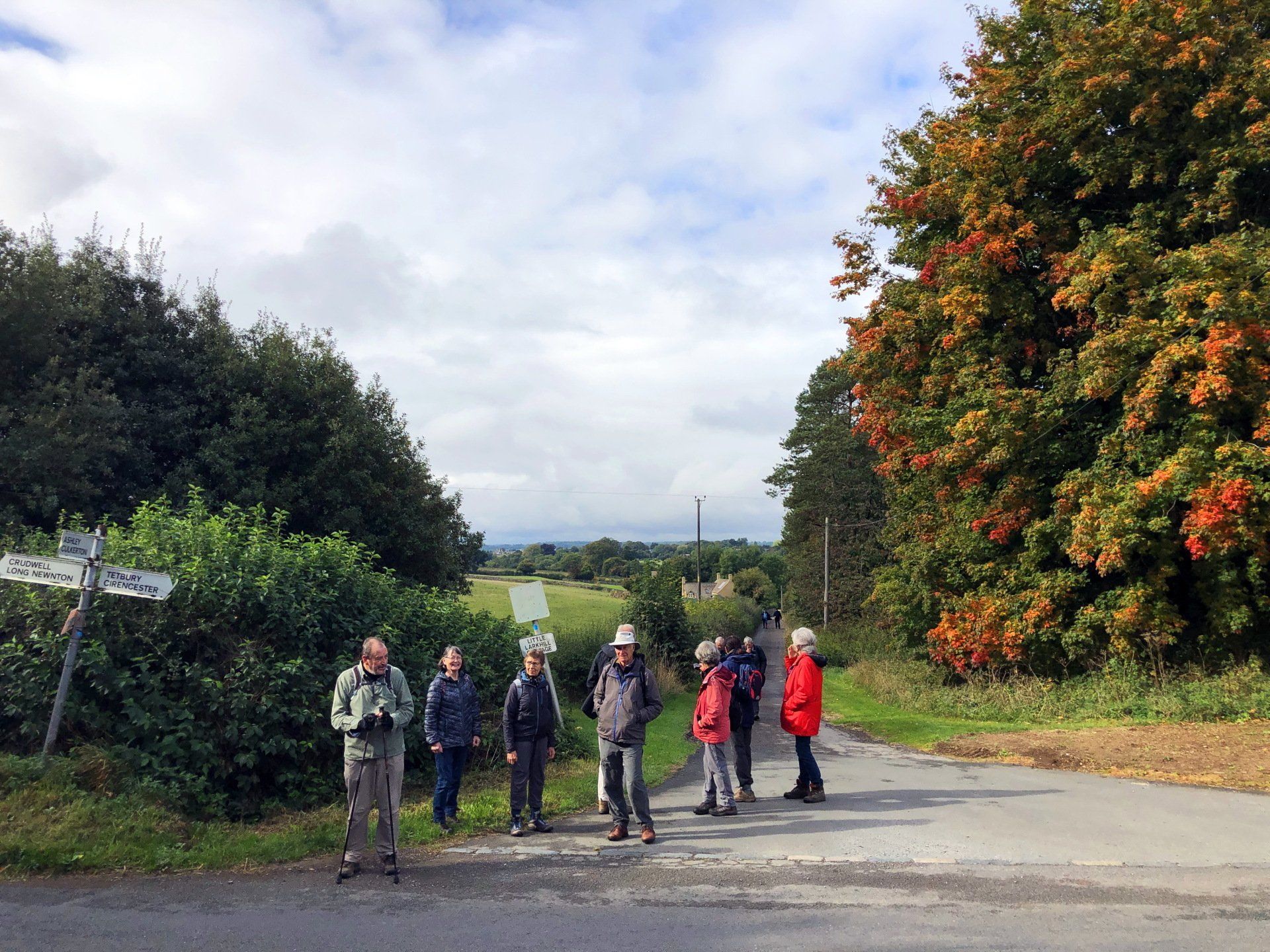 Image of Walkers Group at a cross-roads near Tetbury.