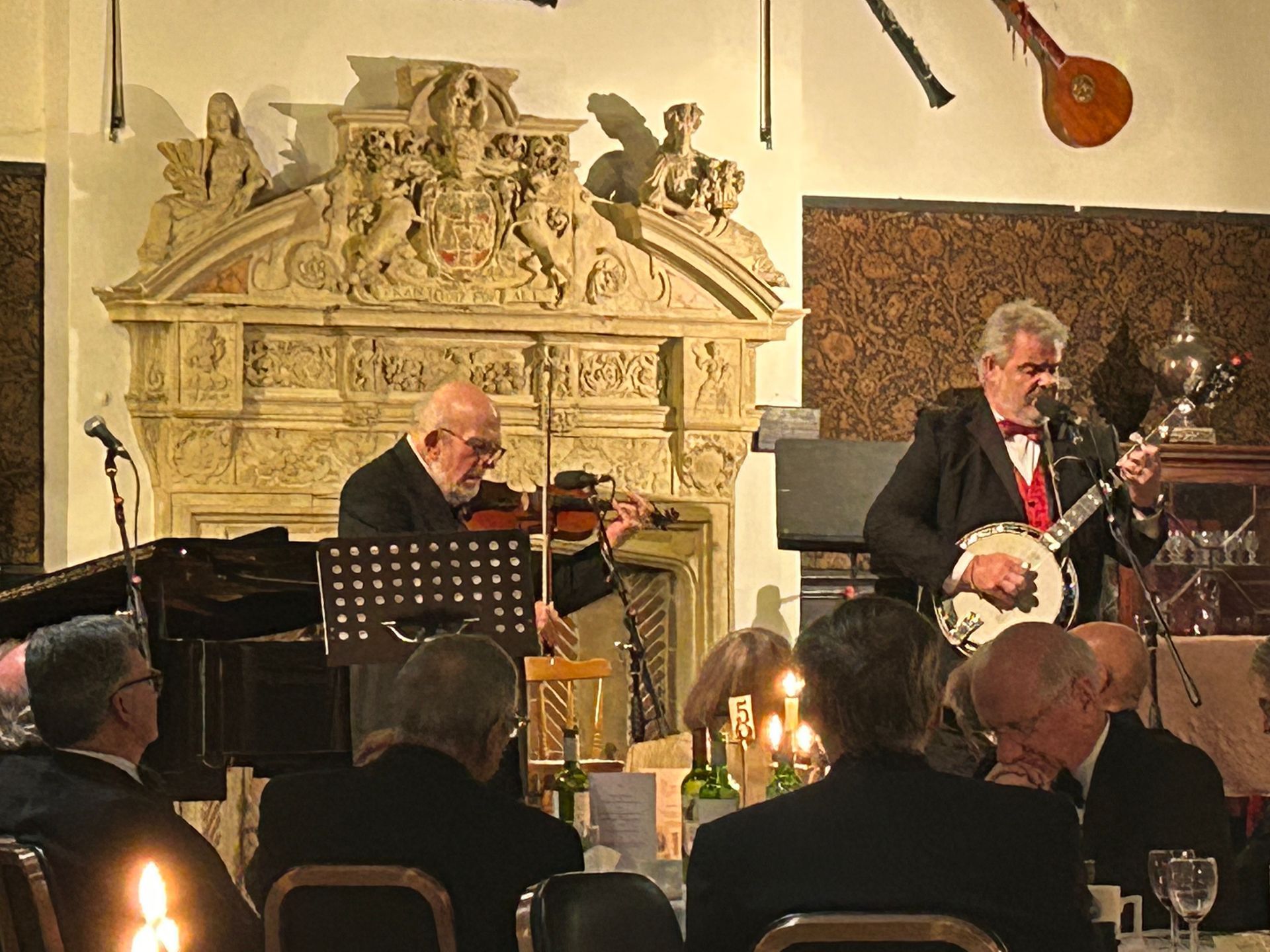 Image of Jt. Entertainment Warden, Steve Price on banjo and Graham Smint on violin entertaining us with contemporary Americana.