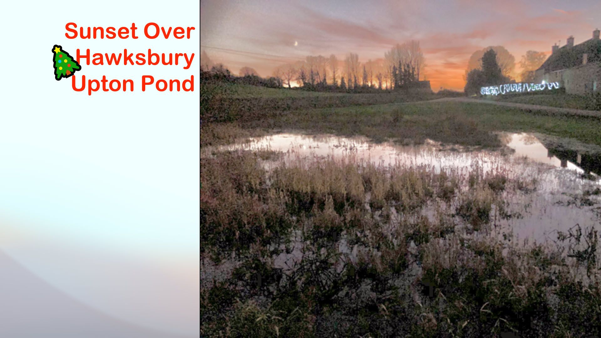 Sunset Over Hawksbury Upton Pond