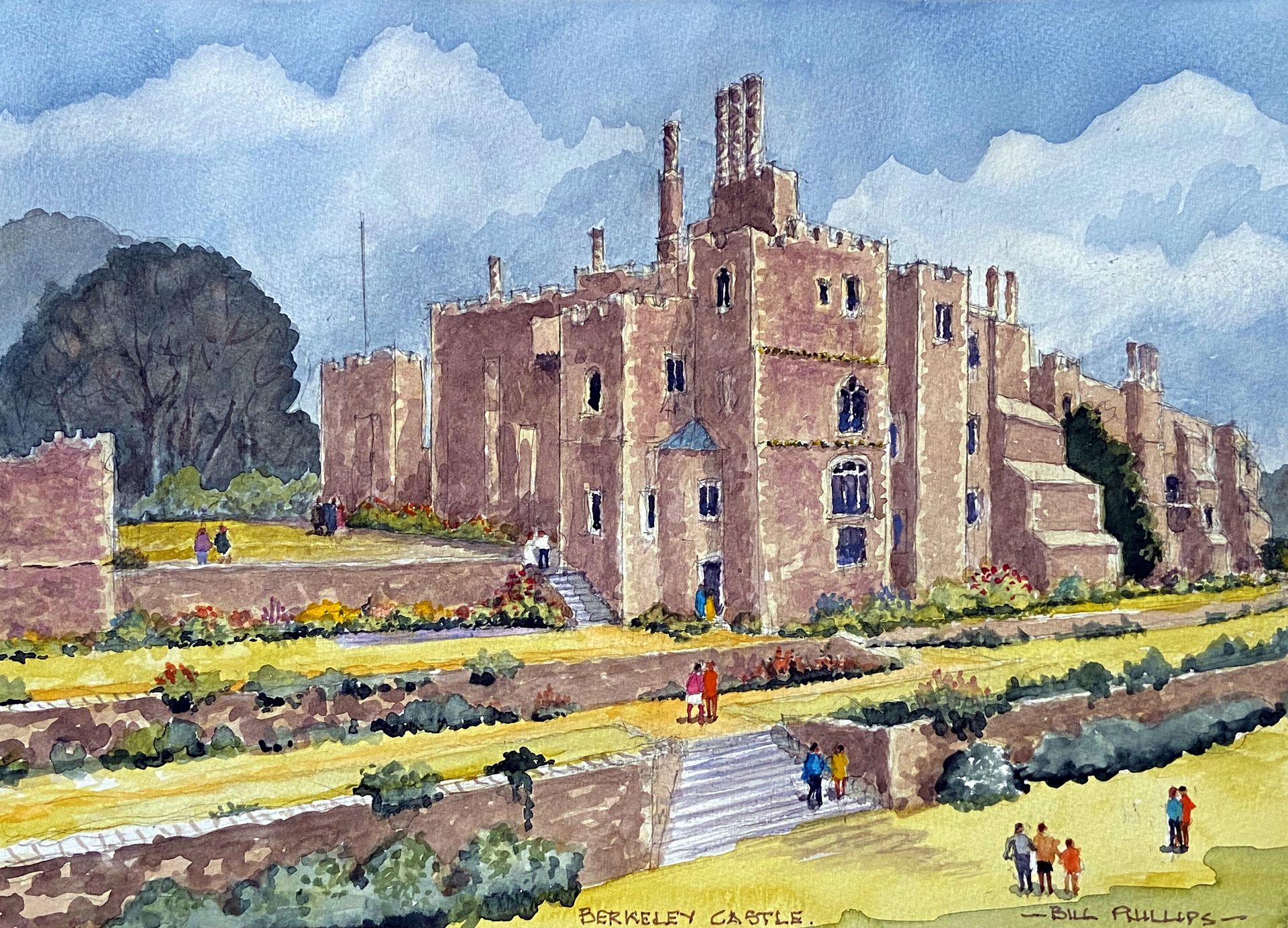 A painting by member Bill Phillips entitled: Berkeley Castle