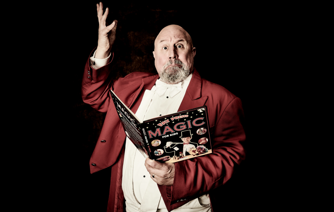 Image of super Magician, The Great Baldini, entertaining us