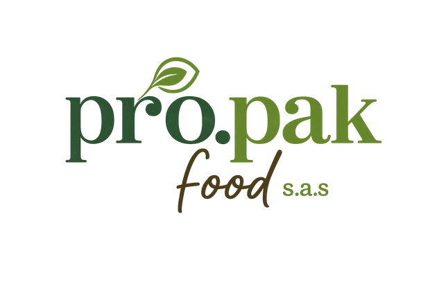 Logo di Pro.Pak Food SAS in verde e marrone su sfondo bianco.