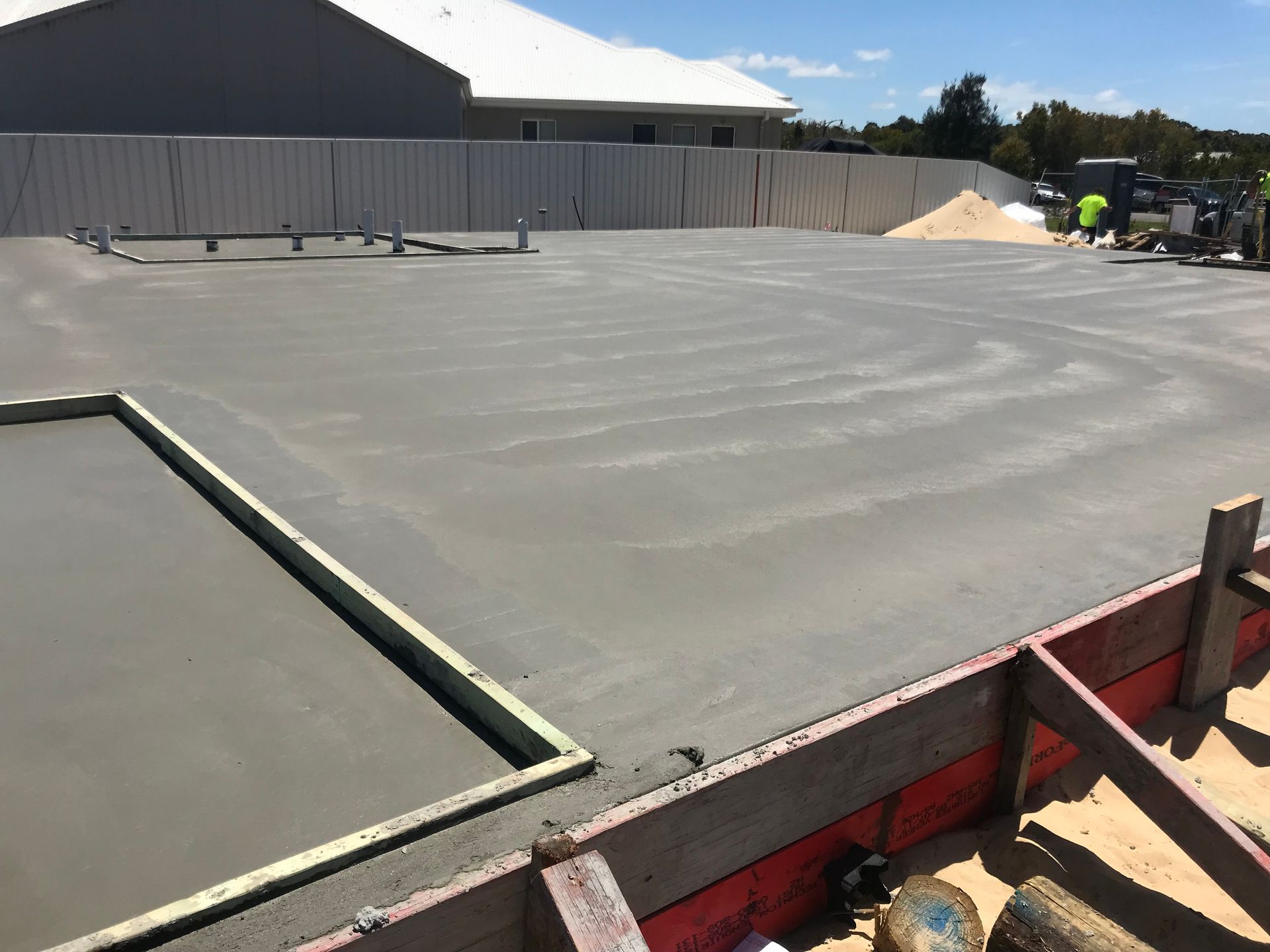Freshly Poured Concrete Slab — Keystone Property Solutions In Waratah, NSW