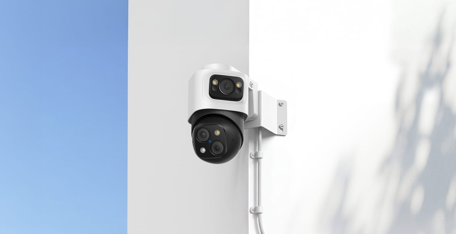 Official eufy PoE security camera mounted on an exterior wall