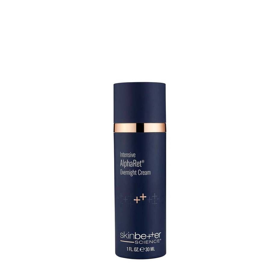 A bottle of skinbooster science alpha retinol night cream on a white background.