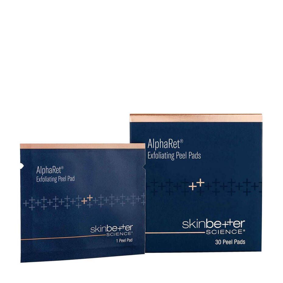 A box of skin better science alpharet exfoliating pearl pads