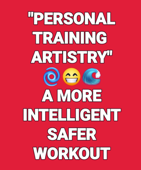 A poster that says personal training artistry a more intelligent safer workout