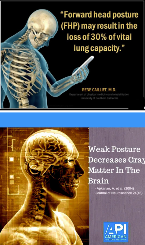 A picture of a skeleton and a picture of a man 's head
