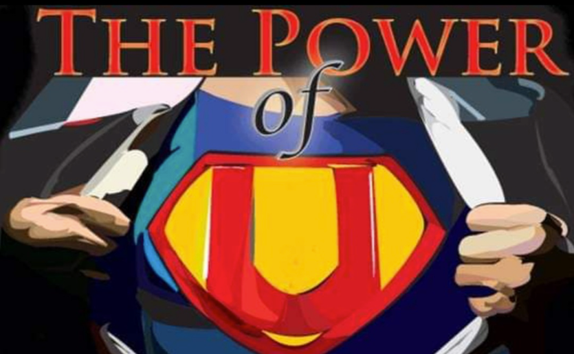 The power of u is written on a black background