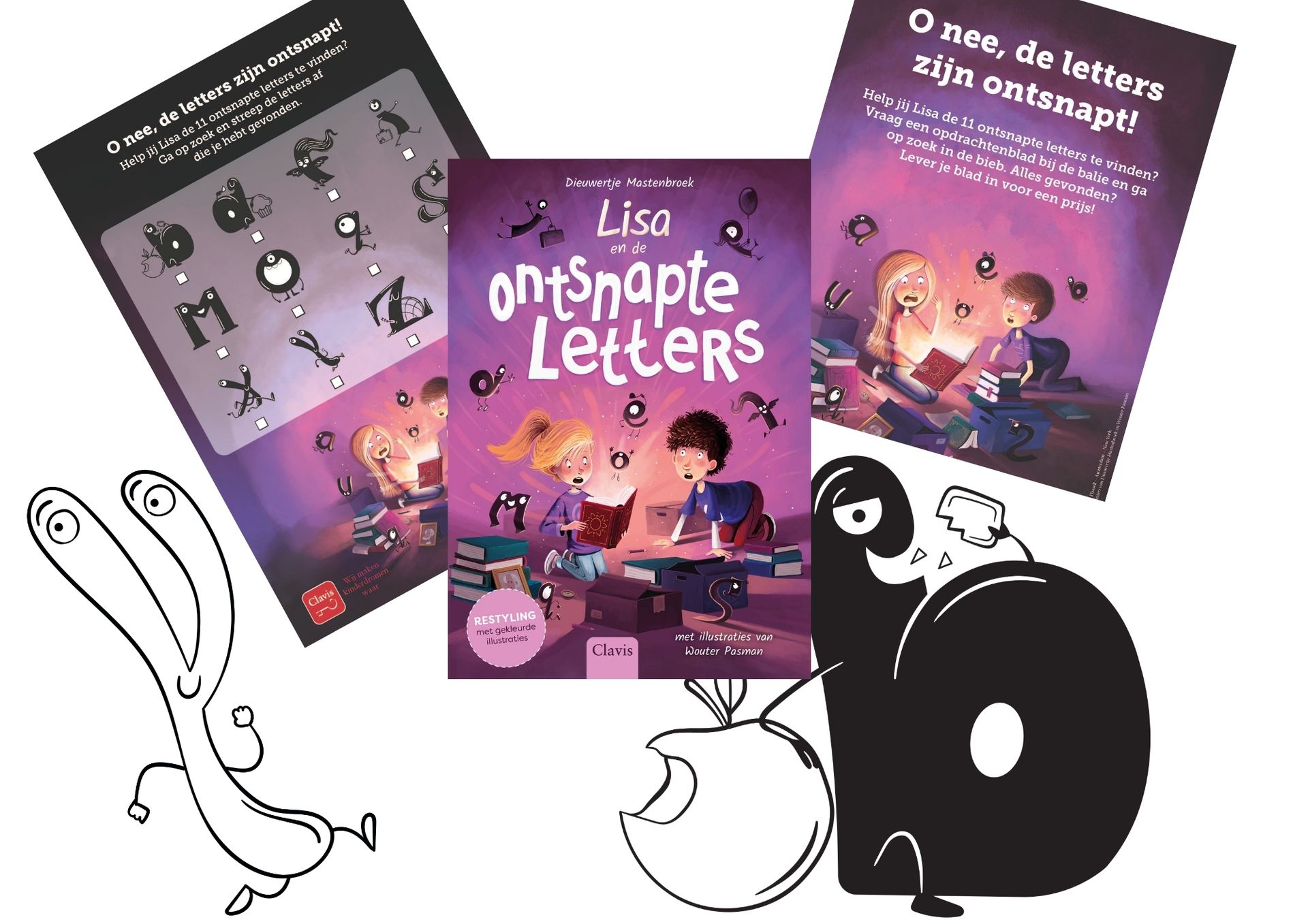 kinderboek Lisa en de ontsnapte letters kleurplaat