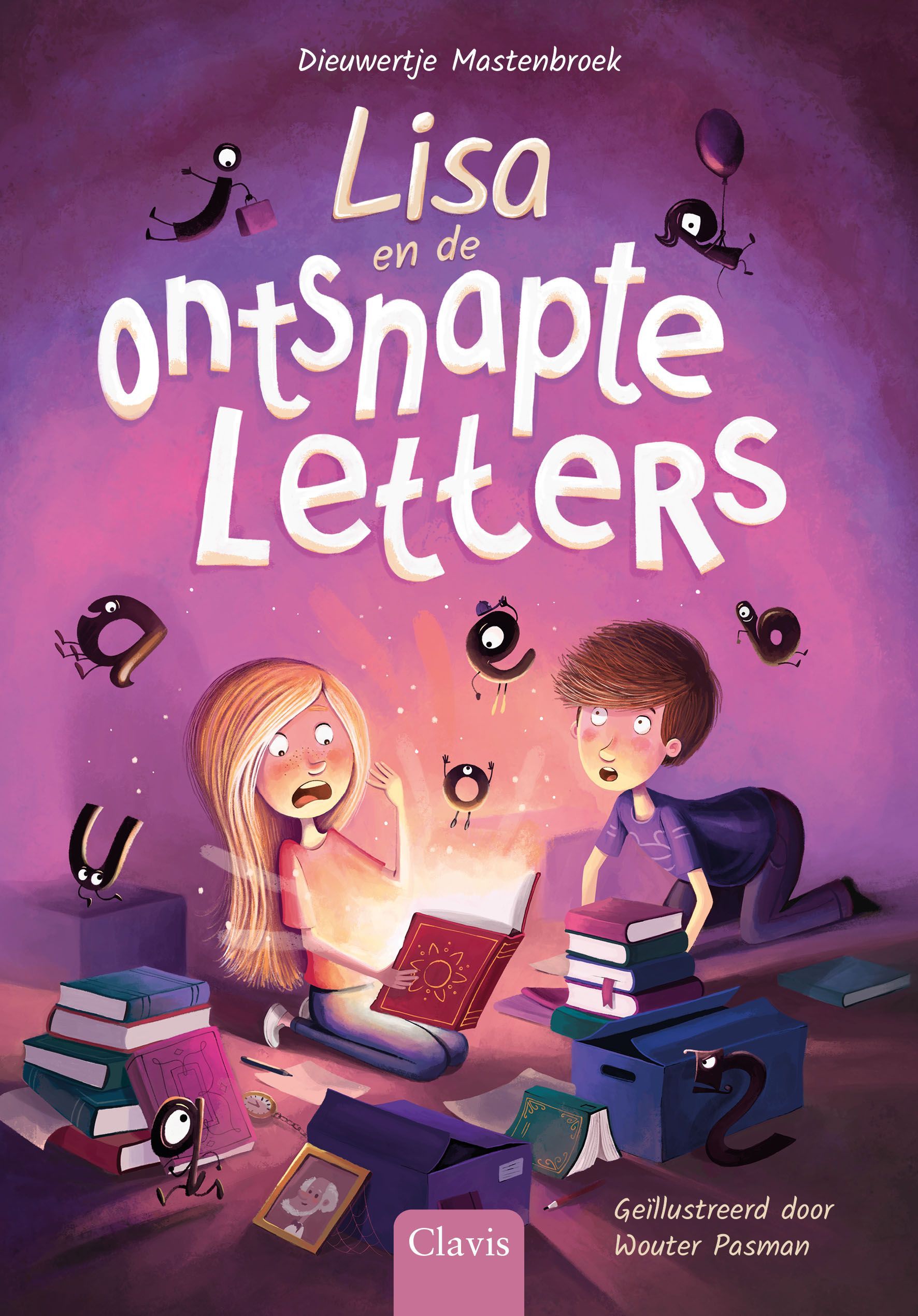 Lisa en de ontsnapte letters. Uitgeverij Clavis. Dieuwertje Mastenbroek Wouter Pasman