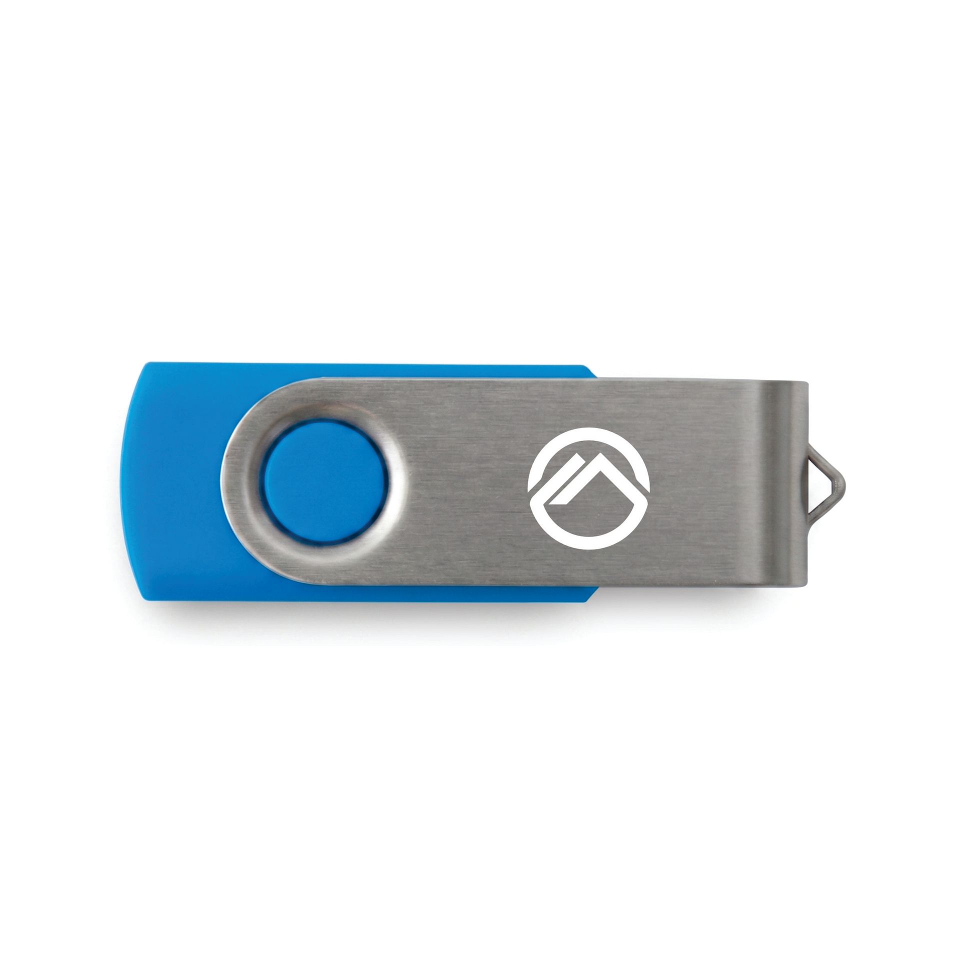 Custom branded USB flash drive with logo