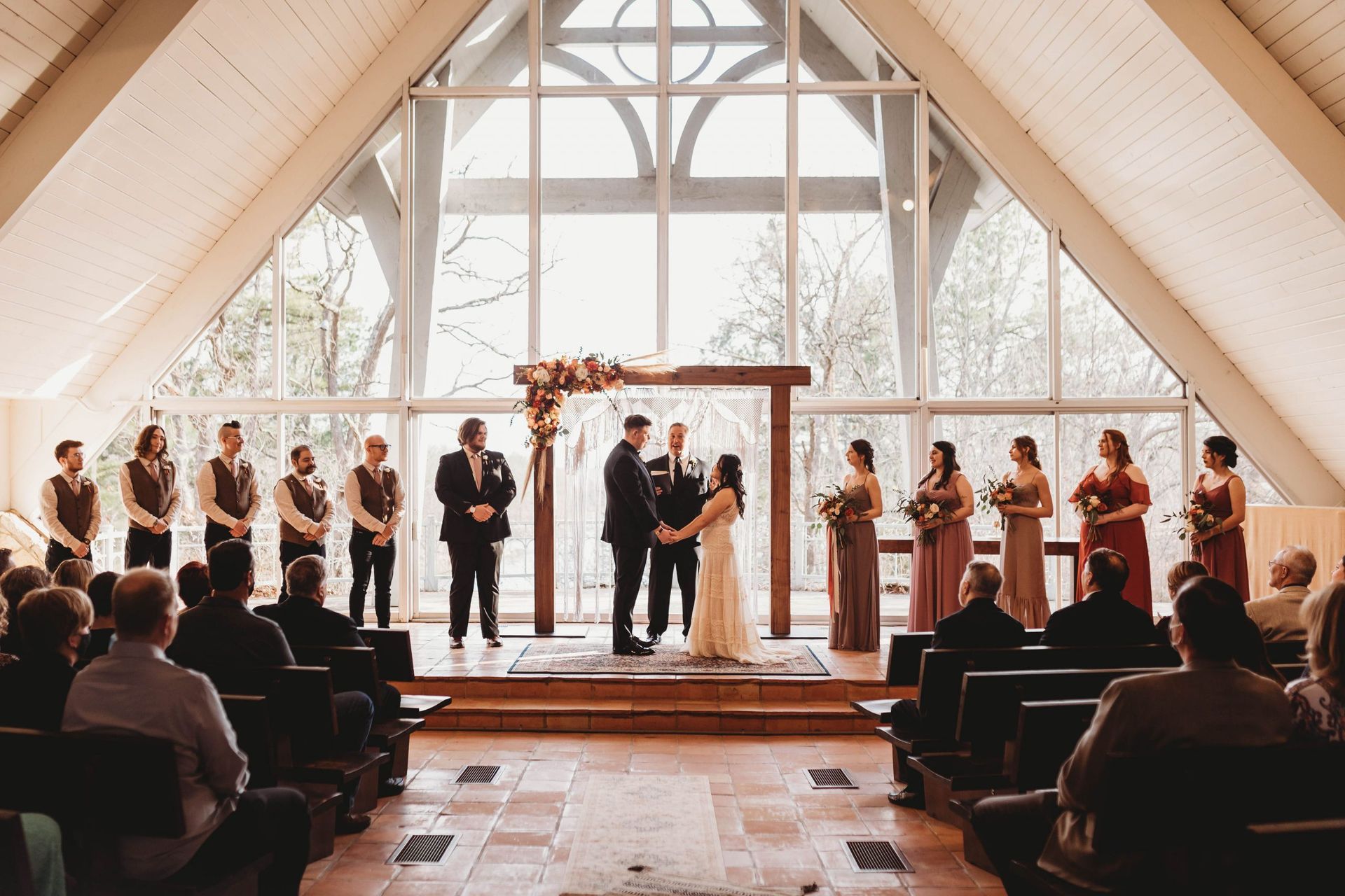 wedding with attendance at Camp Loughridge in Tulsa Oklahoma