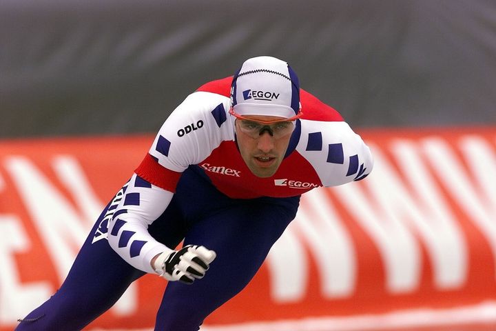 Martin Hersman in actie als schaatser