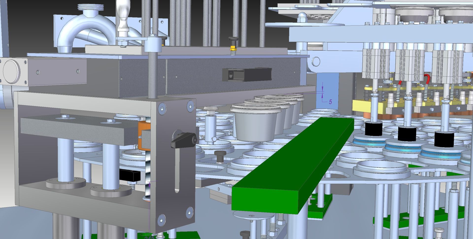 3D-model van een aangepast station van de Waldner Dosomat