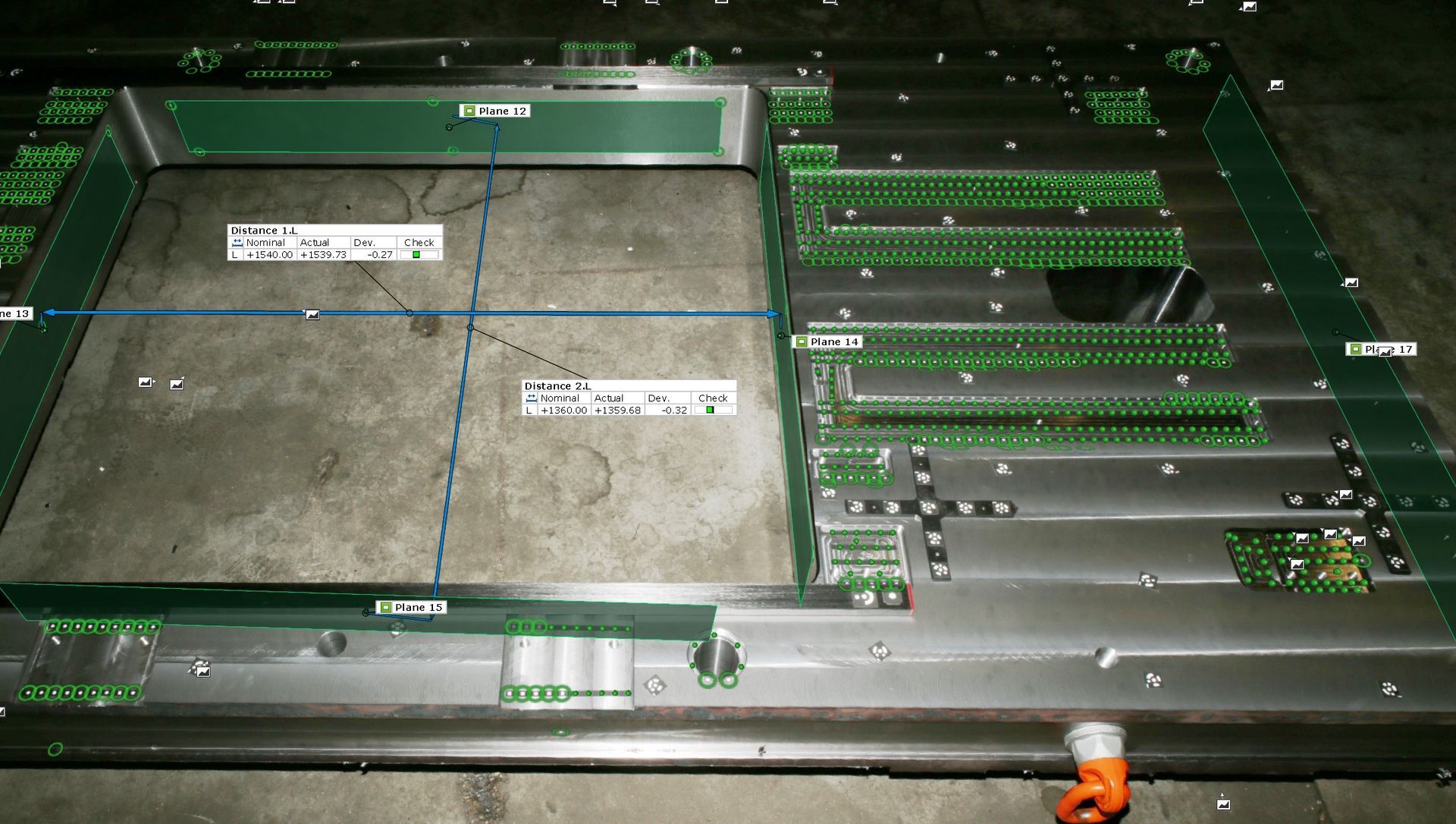 Contactloze CMM meting van onderdeel met TRITOP