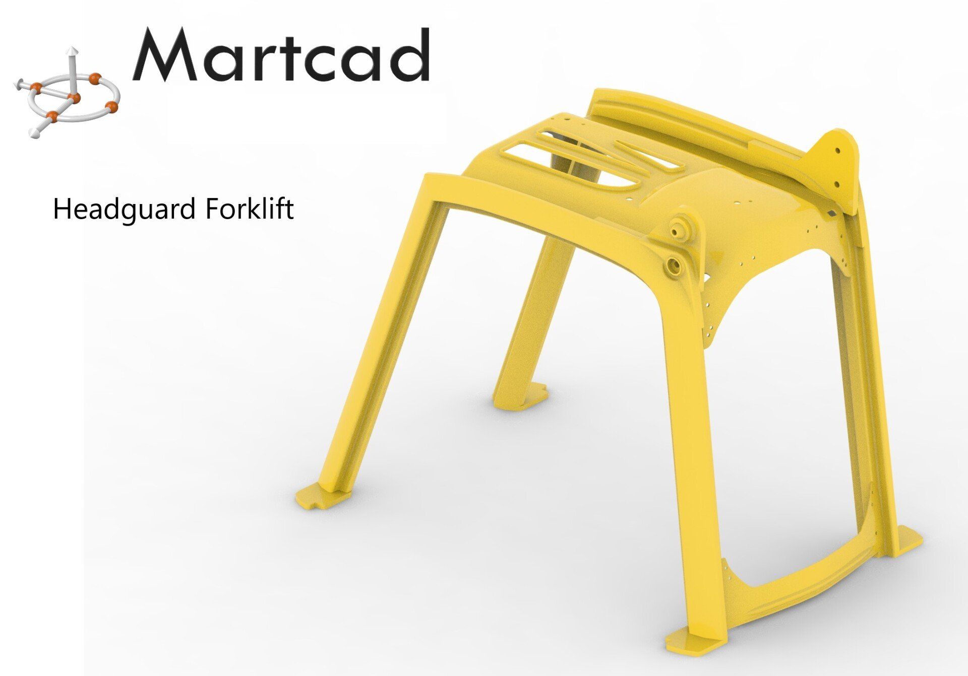 CAD-engineering van heftruck headguard