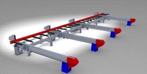 CAD-engineering van machineontwerp en aangedreven rollenbaan