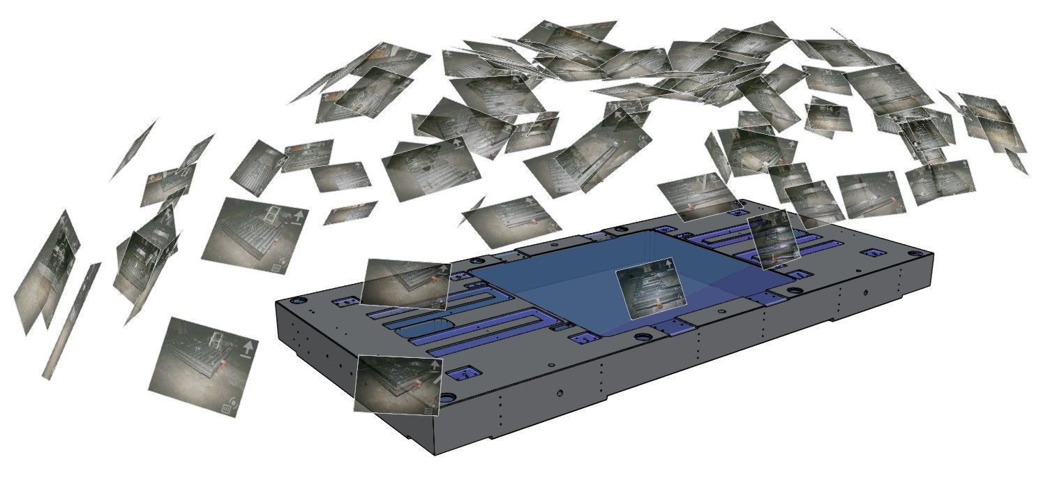 TRITOP opstelling voor mobiele CMM meting