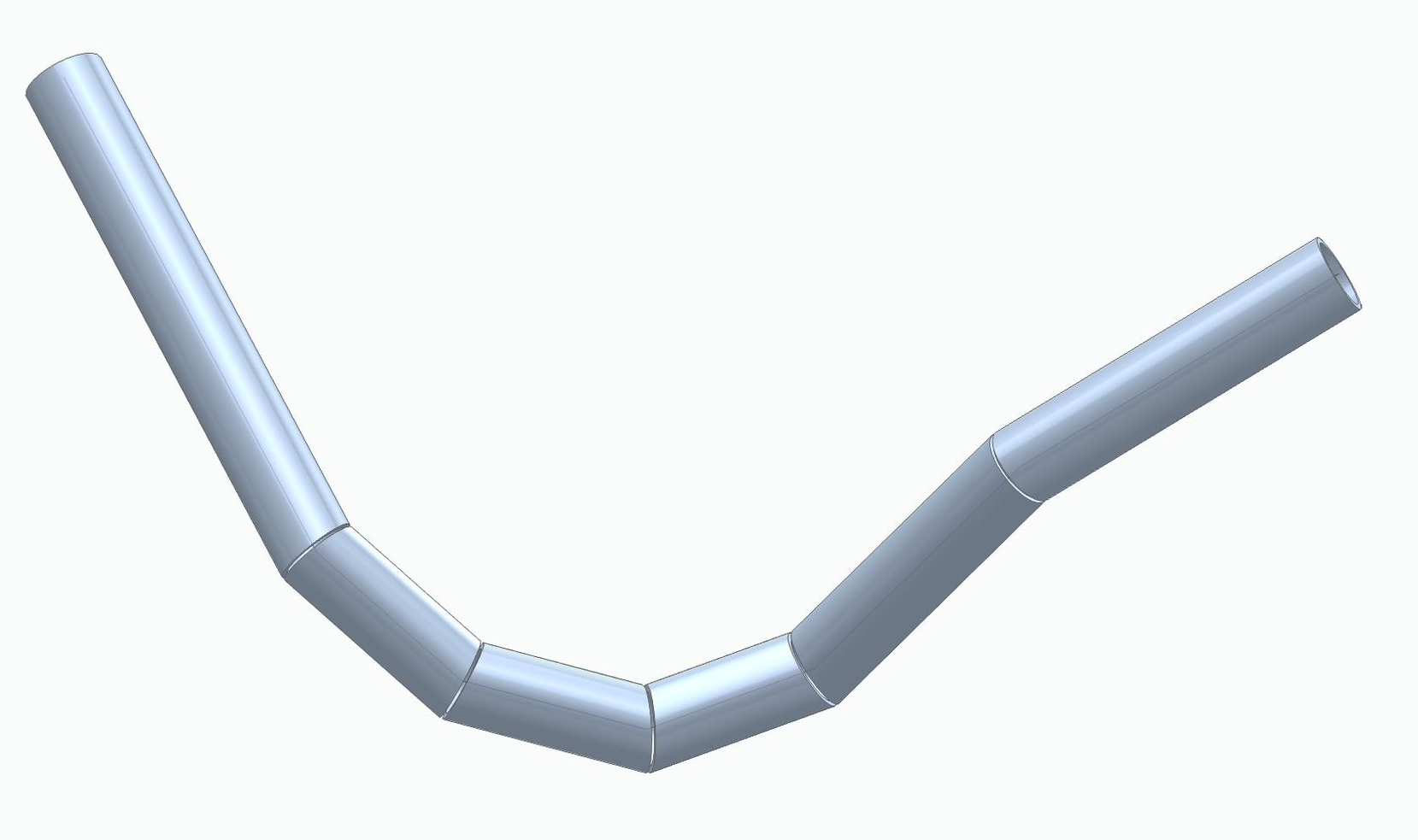 Gebogenes 3D-Rundrohr und gerade Fertigungsgeometrie für Rohrlaser und Cut-Bending