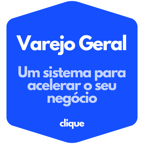 Varejo Geral Blue hexagon with