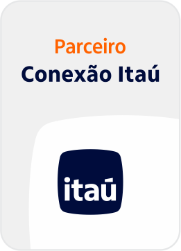 Selo da parceria Conexão Itaú e ConnectStore