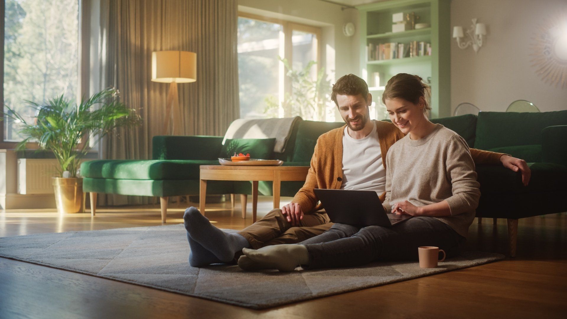 Couple on laptop