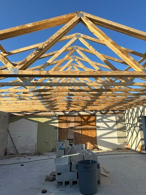 New construction roofing installation on a building in Auburndale, Florida